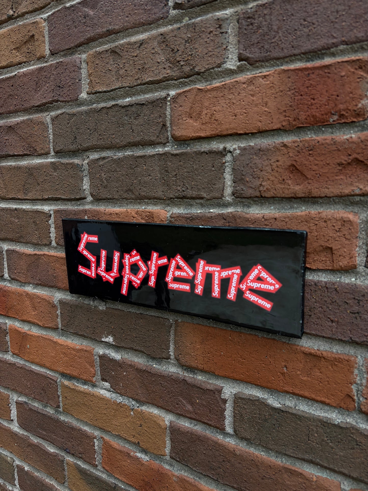 BLACK SUPREME BLOCK WALL ART